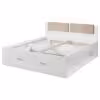 Obrazek Łóżko Galaxy 50 140/200 z szufl.Zagłowie Tapicerowane białe