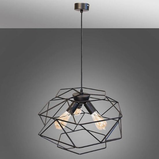 Obrazek Lampa Large Cage 2697/3 Czarna LW3 