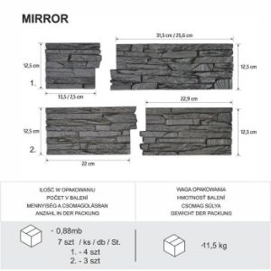 Obrazek Kamień Betonowy Mirror Narożnik