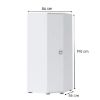 Obrazek Szafa narożna 3D3S Kiki GUG-BE/KI-15 white/white