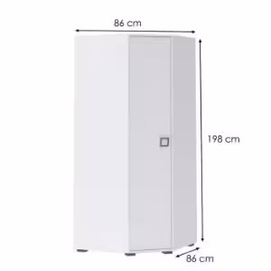 Obrazek Szafa narożna 3D3S Kiki GUG-BE/KI-15 white/white