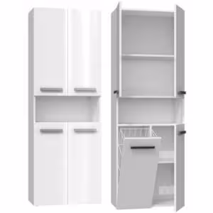 Obrazek Słupek łazienkowy Cecylia biel połysk