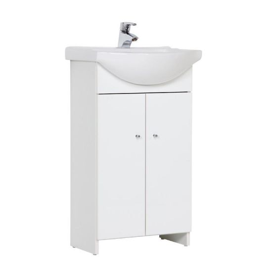 Obrazek Zestaw szafka z umywalką  Venus białe D50 fronty lakierowane