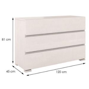 Obrazek  Komoda Drewniana Bukowa 3s Skandica Vestre Biała 