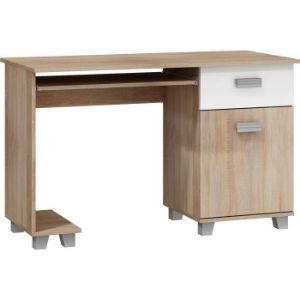 Obrazek Biurko Solo (sonoma jasna/biały połysk)