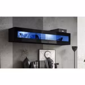 Obrazek Szafka Wisząca Fly 51+Szkło Czarny + LED