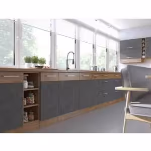 Obrazek Kuchnia Vigo grafit mat 260 z blatem