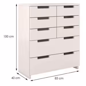 Obrazek  Komoda Drewniana Bukowa 8s Skandica Spectrum Biała 