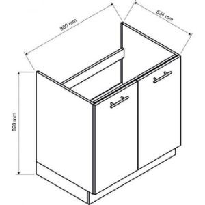Obrazek Szafka Kuchenna Zoya D80zl Dąb Halifax/Biały