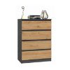 Obrazek Komoda Umo P4 antracyt/dąb artisan