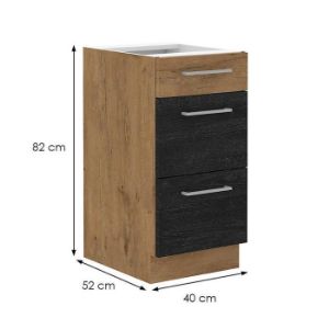 Obrazek Szafka Kuchenna VIGO Dark 40D 3S BB