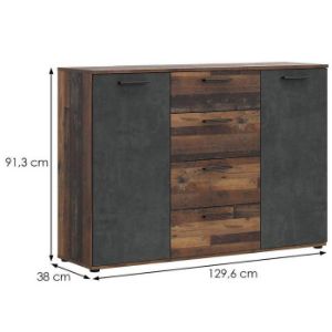 Obrazek Komoda Oldheaven old wood/beton 