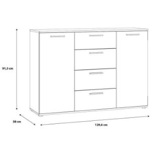 Obrazek Komoda Oldheaven old wood/beton 