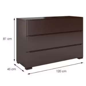 Obrazek Komoda Drewniana Bukowa 3s Skandica Sparta Palisander