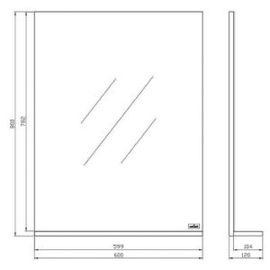Obrazek Lustro Arsena z półką