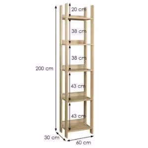 Obrazek Regał ażurowy 60 sosna surowa