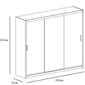 Obrazek Szafa Batumi 250 grafit