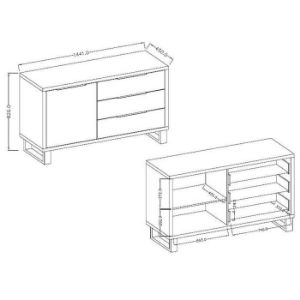 Obrazek Komoda 4d Halle 47 Dąb Wotan