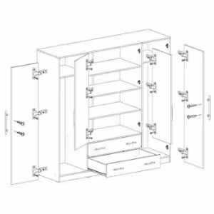 Obrazek Szafa Smart Sr1 4D Grafit