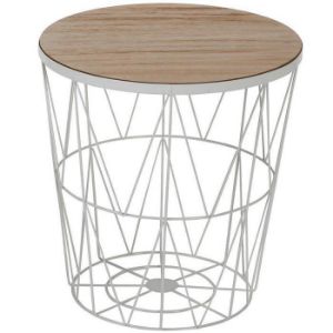 Obrazek Kosz Space biały/drewno 