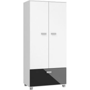 Obrazek Szafa Solo (biały/czarny połysk)