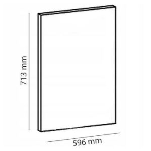 Obrazek Front do zmywarki Gardena D60FZW 713 x 596 white