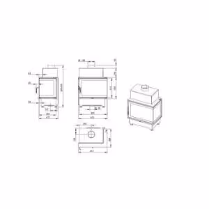 Obrazek Wkład kominkowy ROTEN prawy 10 kW ECO