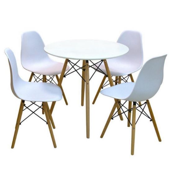 Obrazek Zestaw Stół I Krzesła Ariel Biały