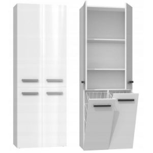 Obrazek Słupek łazienkowy Sandra 2DD biel połysk