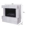 Obrazek Kominek elektryczny wolnostojący MATRIX biały 2000W