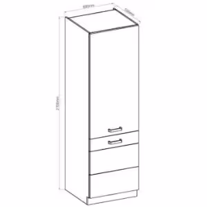 Obrazek Szafka kuchenna ARTISAN biały połysk 60DK-210 2F