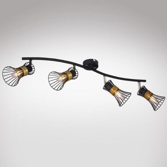 Obrazek Lampa 54814-4 Drut czarno-złoty LS4
