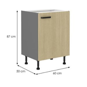 Obrazek Szafka kuchenna SCANDI jodełka/antracyt 60d 1f bb