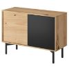 Obrazek Komoda Flow Fk102 Dąb Artisan/Czarny Perlisty