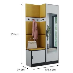 Obrazek Garderoba Roj 11 biała + Kronos 01 miodowa