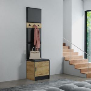 Obrazek Garderoba Roj 10 craft + Madryt 1100 ekoskóra czarna