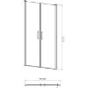 Obrazek Drzwi prysznicowe Primo 100x190 czyste chrom