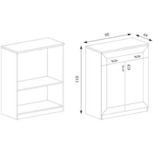 Obrazek Komoda Tadeusz T2 2D1S dąb lefkas