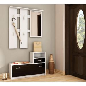 Obrazek Przedpokój Luna biały/czarny połysk