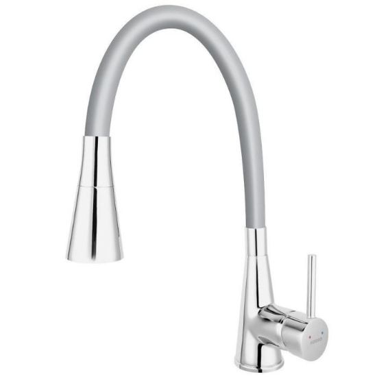 Obrazek Bateria zlewozmywakowa elastyczna Zumba II szara 