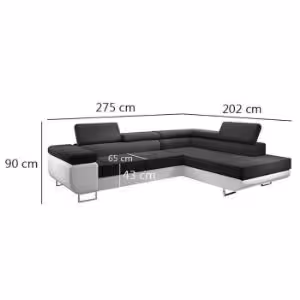 Obrazek Narożnik z funkcją spania Lotus L Orinoco 100+Madryt 120 prawostronny