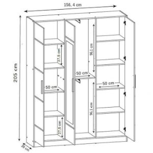 Obrazek Szafa Roj 3D 157 craft złoty