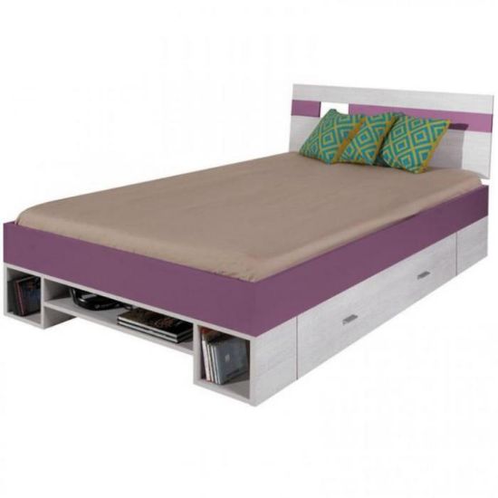 Obrazek Łóżko Next NX-18 sosna biała/viola