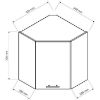 Obrazek Szafka Kuchenna Elena WR P/L Artisan/Czarny Groszek 