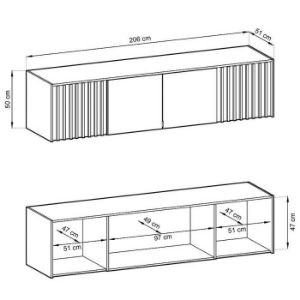 Obrazek Nadstawka Nelly 4d Grafit/Lamela Artisan