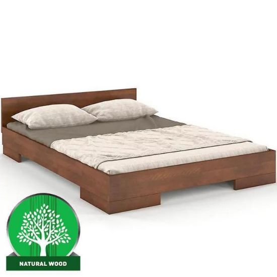 Obrazek Łóżko drewniane bukowe Skandica Spectrum niskie 180x200 orzech