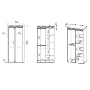 Obrazek Szafa Artis 01 Dąb artisan 