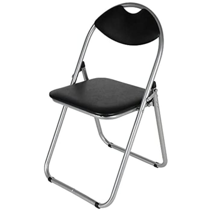 Krzesło składane Atom Silver czarny