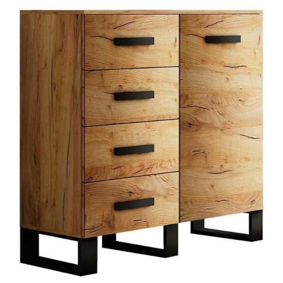 Obrazek Komoda Loft 100 Dąb Craft Złoty