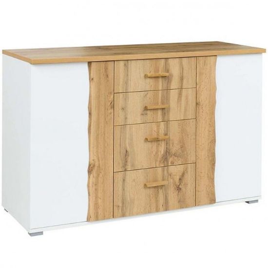 Obrazek Komoda Wood 03  130 biała/wotan